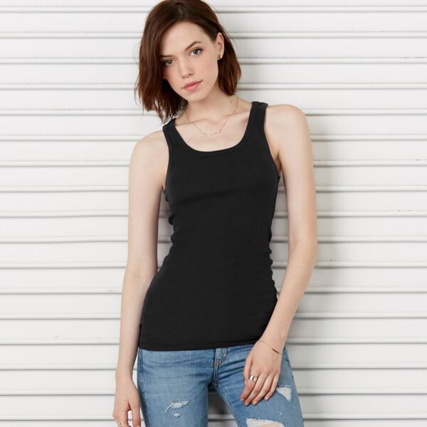Bella + Canvas +CANVAS Ladies' Sheer Mini Rib Tank 8780 +CANVAS Ladies' Sheer Mini Rib Tank Thumbnail