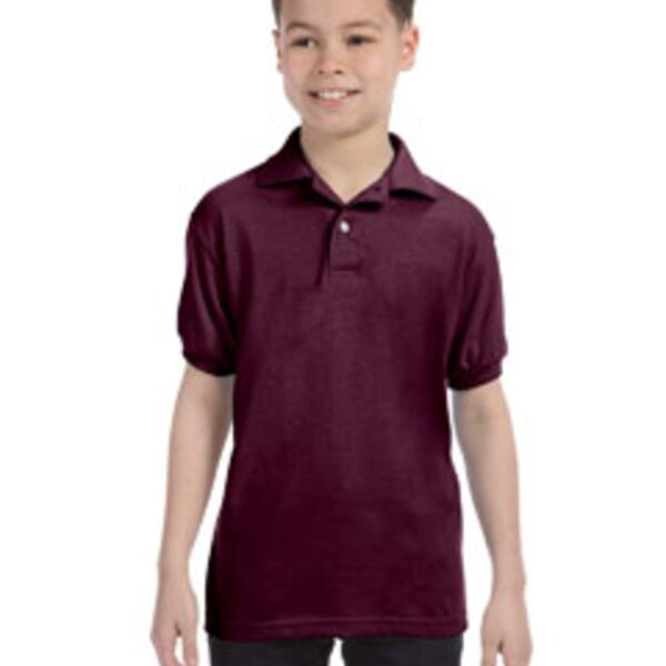 Tri-L Royal XS Hanes  Youth 5.2 oz., 50/50 ComfortBlend® EcoSmart® Jersey Knit Polo Thumbnail