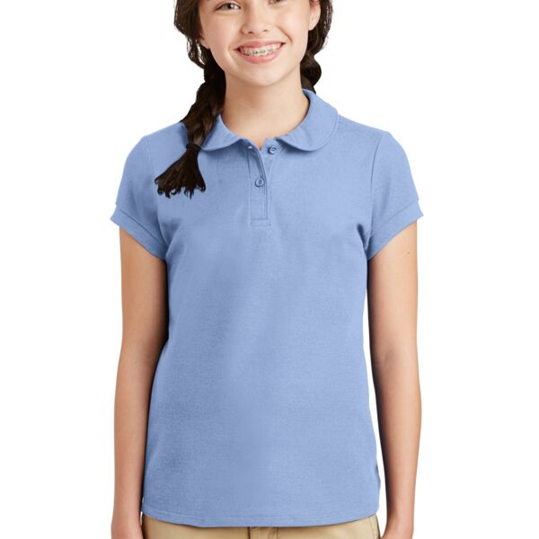 Girls School Silk Touch Peter Pan Collar Polo Thumbnail