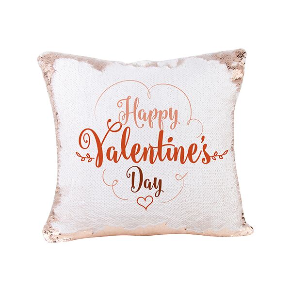 16"x16" Mermaid Sequin Pillow With Full Color Print on White Sequins Thumbnail