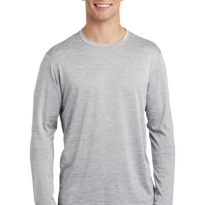 Sublimatable PosiCharge Long Sleeve Electric Heather Tee Thumbnail
