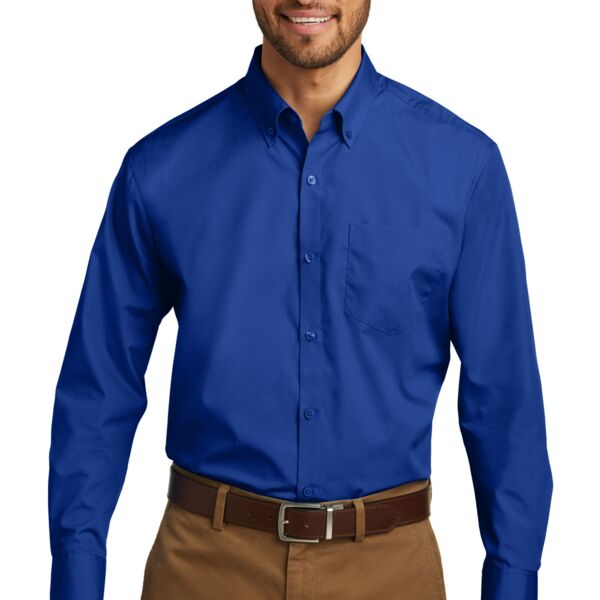 Mens Long Sleeve Carefree Poplin Shirt For Teachers Thumbnail