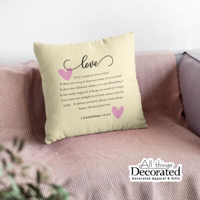 Love Is Patient 1 Cor. 13 Farmhouse Pillow Cover Thumbnail