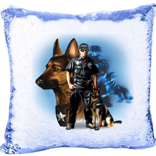 Security Patrol Dog’s  Mermaid Sequin Pillow  Thumbnail