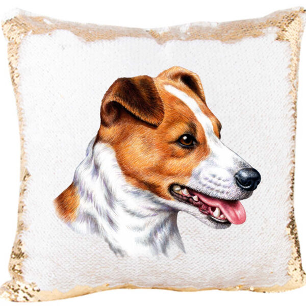 Jack Russel Mermaid Sequin Pillow Thumbnail