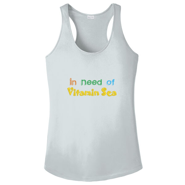 Ladies Racerback Tank - In Need of Vitamin Sea  Thumbnail