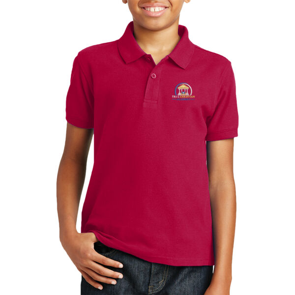 Student Youth Tri-L Christian Academy Logo Polo Thumbnail