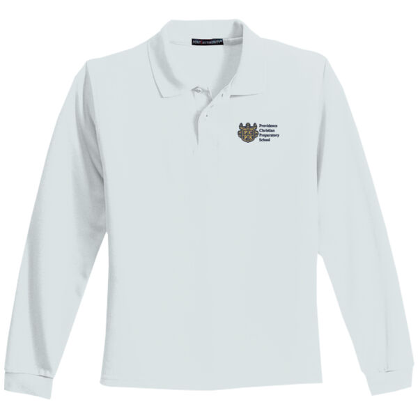 Port Authority® Youth Long Sleeve Silk Touch™ Polo. Y500LS Thumbnail