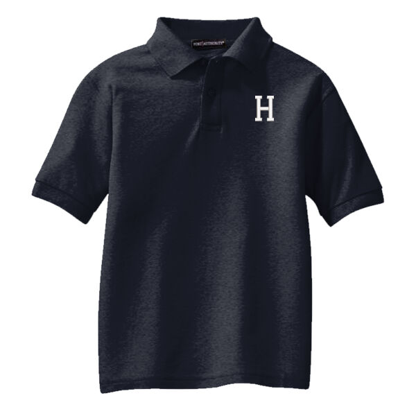 Hillcrest Youth 50/50 Short Sleeve Silk Touch Polo. Thumbnail
