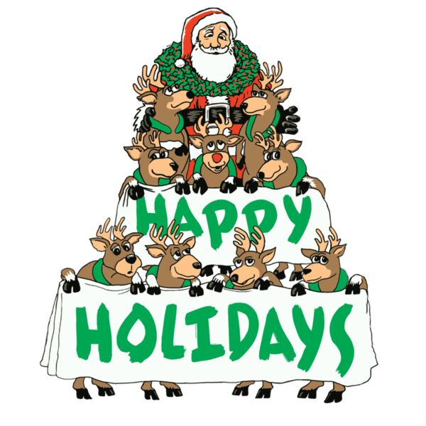 HD80003 Happy Holidays Reindeer Tree Thumbnail