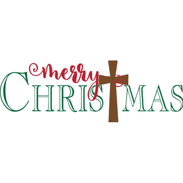 merry Christmas with cross Traditional Thumbnail