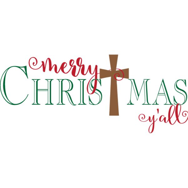Merry Christmas yall with cross Thumbnail