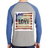 Mens Full Color PosiCharge Long Sleeve Tri Blend Wicking Raglan Tee Thumbnail