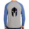 Mens Full Color PosiCharge Long Sleeve Tri Blend Wicking Raglan Tee Thumbnail