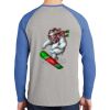 Mens Full Color PosiCharge Long Sleeve Tri Blend Wicking Raglan Tee Thumbnail
