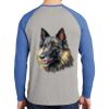 Mens Full Color PosiCharge Long Sleeve Tri Blend Wicking Raglan Tee Thumbnail