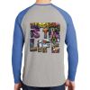 Mens Full Color PosiCharge Long Sleeve Tri Blend Wicking Raglan Tee Thumbnail