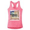 Multi-Color Sublimatable Ladies PosiCharge Electric Heather Racerback Tank Thumbnail